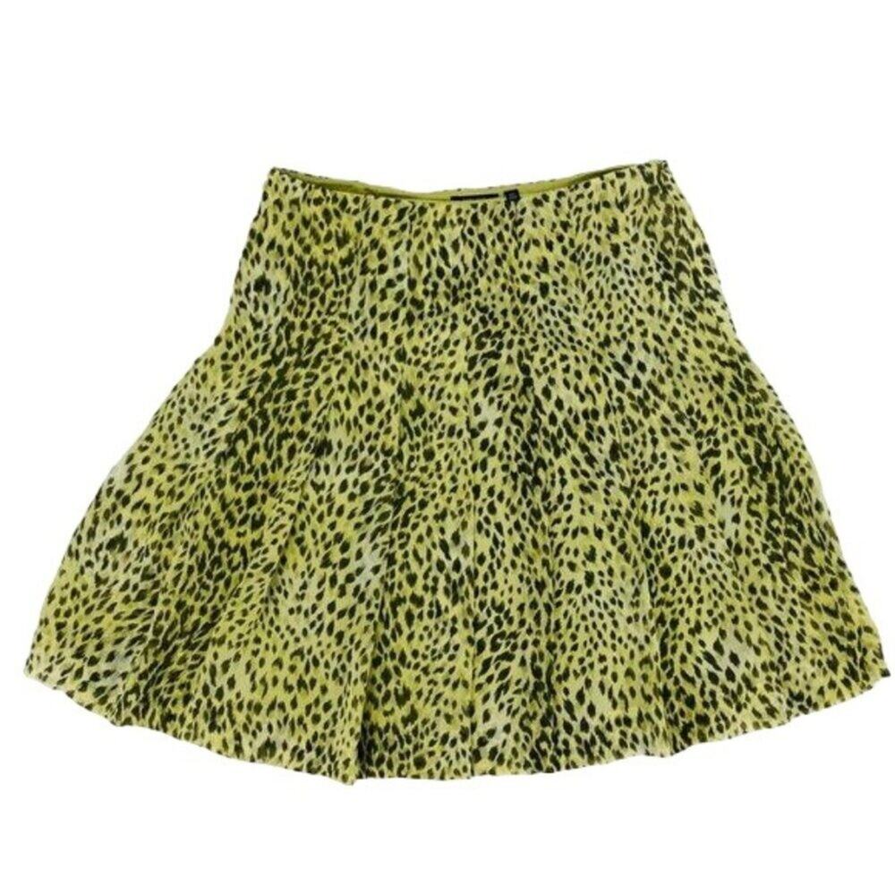 Carlisle Skirt Animal Print Flutter Silk Sheer Fully lined Women's Size 12 Flutt